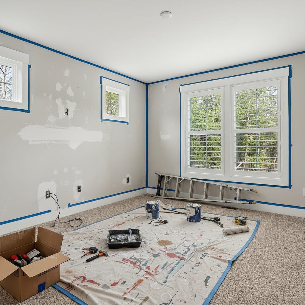 Avant rénovation à Levallois-Perret — Cuisine ouverte sur séjour