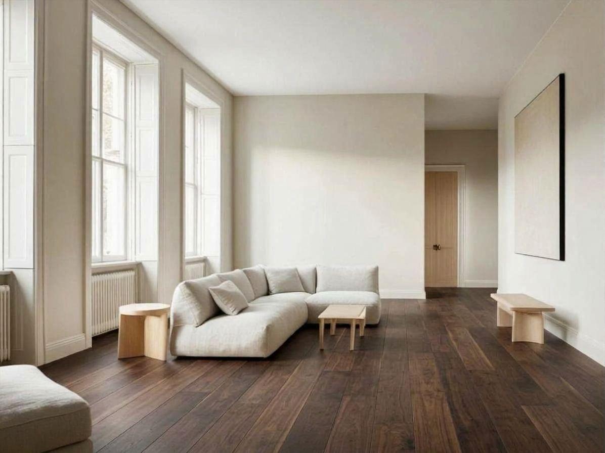 3. Dark walnut wide planks