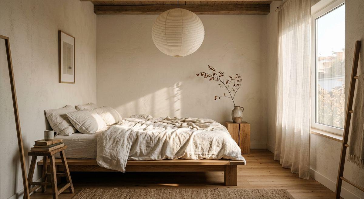 2. Small Japandi bedroom