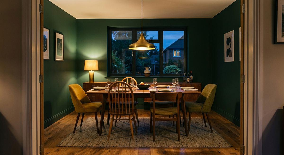 3. Dining room in the evening